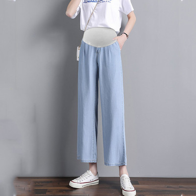 Novi model ženskih plavih traperica za trudnice visokog struka