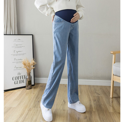 Novi model ženskih plavih traperica za trudnice visokog struka