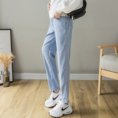 Vabaaja kõrge vöökohaga rasedate teksad