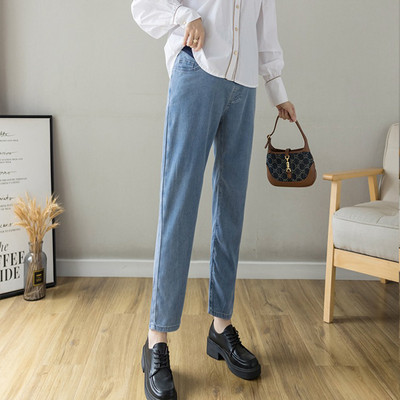 Vabaaja kõrge vöökohaga rasedate teksad