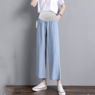 Vabaaja kõrge vöökohaga rasedate teksad