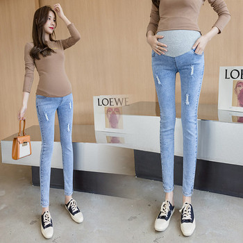 Pregnant women\'s pants jeans spring and autumn wearing long trousers all -match tight slim pants leggings autumn clothes