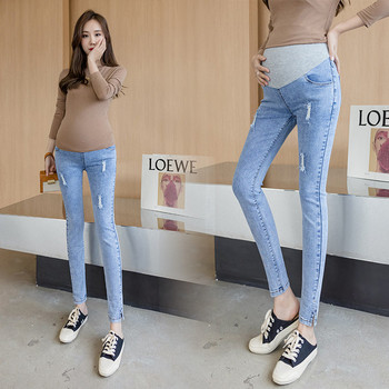 Pregnant women\'s pants jeans spring and autumn wearing long trousers all -match tight slim pants leggings autumn clothes