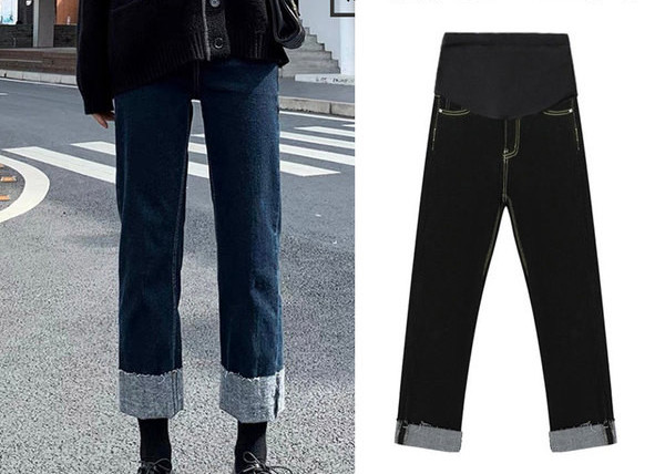 Casual ψηλόμεσο τζιν εγκυμοσύνης