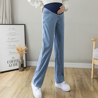 Naiste kõrge vöökohaga rasedate teksad