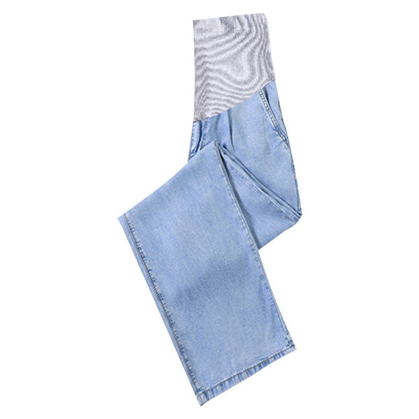 Naiste kõrge vöökohaga rasedate teksad