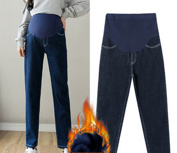 Γυναικείο ψηλόμεσο τζιν εγκυμοσύνης - μπλε χρώμα