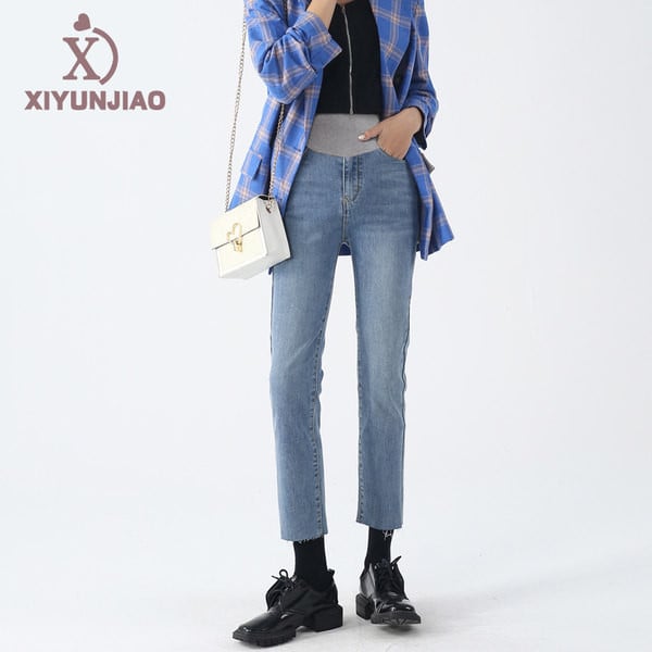 Νέο μοντέλο γυναικείο τζιν με ψηλόμεσο μήκος -9/10