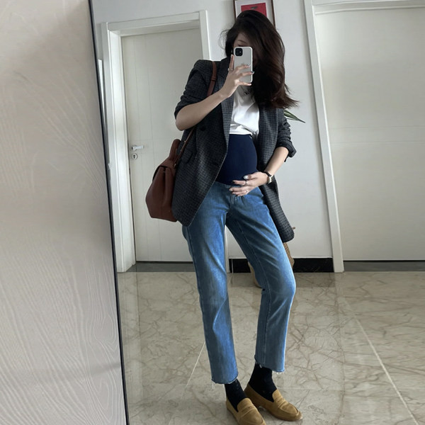 Casual τρίχρωμο τζιν εγκυμοσύνης