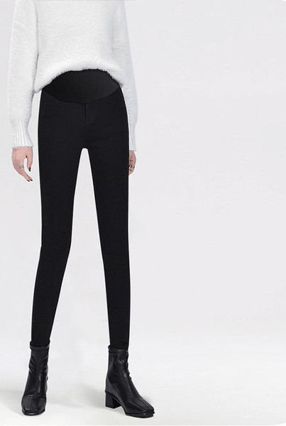 Kõrge vöökohaga slim fit rasedate teksad mitmes värvitoonis