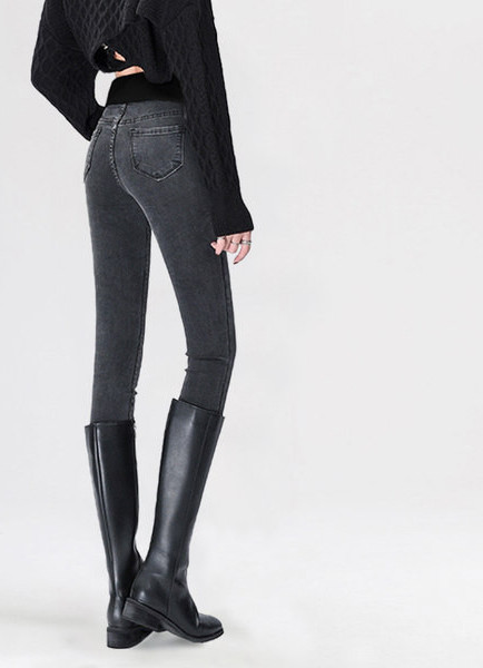 Kõrge vöökohaga slim fit rasedate teksad mitmes värvitoonis