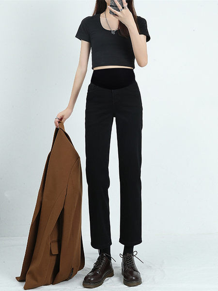 Ležérne džínsy pre tehotné ženy v troch farbách