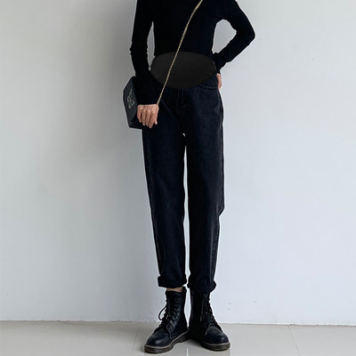 Τζιν εγκυμοσύνης με ψηλόμεσο και τσέπη σε πολλά χρώματα