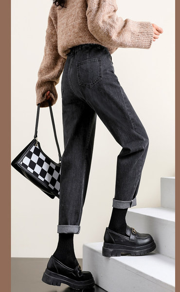 Blugi de maternitate cu picioare late, cu talie înaltă și buzunar