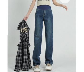 Γυναικείο ψηλόμεσο τζιν εγκυμοσύνης ίσιο μοντέλο