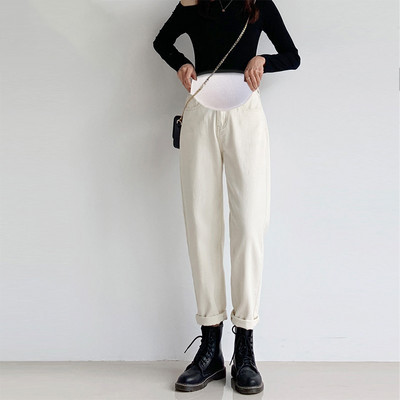 Μοντέρνο γυναικείο ψηλόμεσο τζιν εγκυμοσύνης