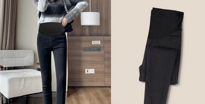 Casual τζιν - με ψηλή μέση και τσέπη