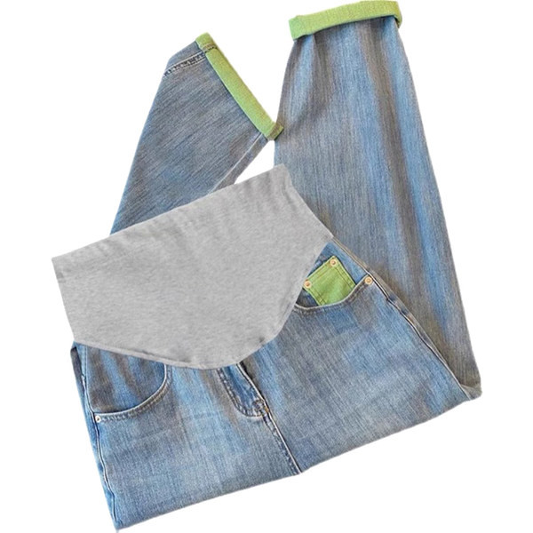 Blugi de dama in culoare deschisa pentru gravide