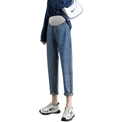 Blugi de dama pentru gravide - cu buzunar si talie inalta