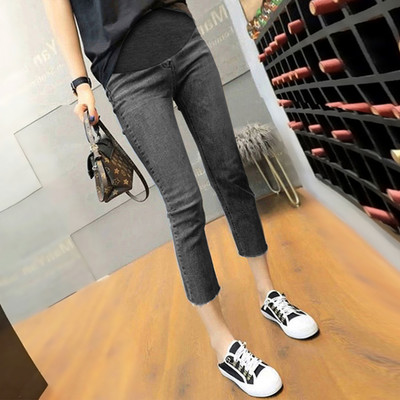 Μοντέρνο ψηλόμεσο τζιν για γυναίκες με τσέπη