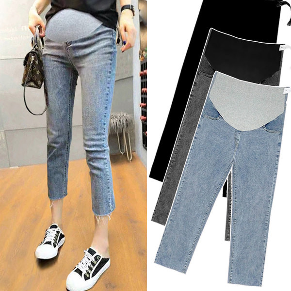 Μοντέρνο ψηλόμεσο τζιν για γυναίκες με τσέπη