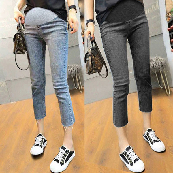 Μοντέρνο ψηλόμεσο τζιν για γυναίκες με τσέπη