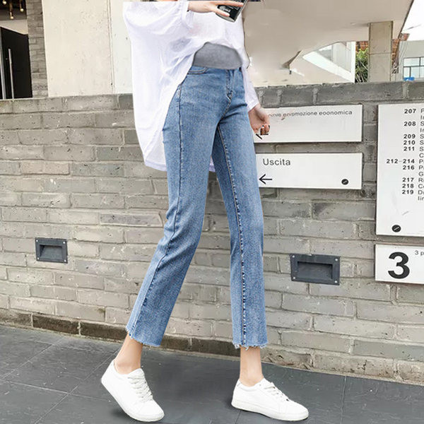 Γυναικείο ψηλόμεσο τζιν εγκυμοσύνης με τσέπη