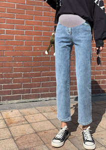 Τζιν για εγκύους - με ψηλή μέση και τσέπη