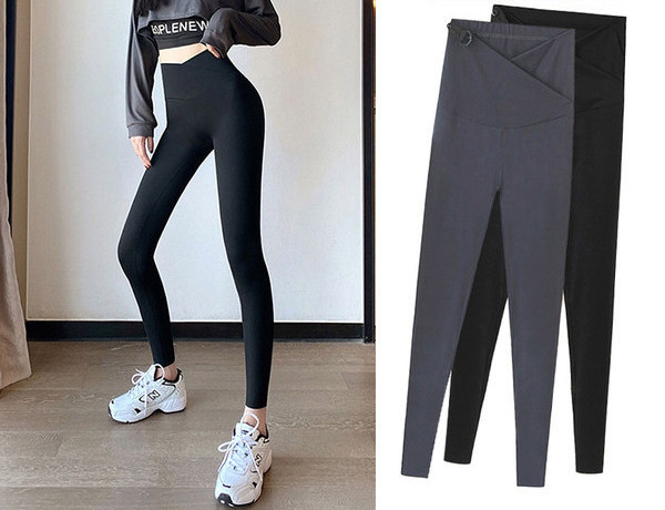 Naiste vabaaja retuusid rasedatele - musta ja halli värvi