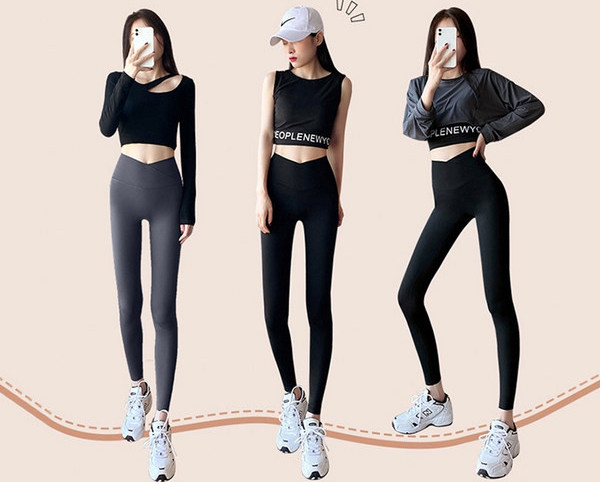 Naiste vabaaja retuusid rasedatele - musta ja halli värvi