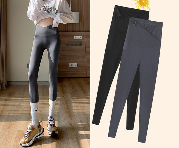 Naiste vabaaja retuusid rasedatele - musta ja halli värvi