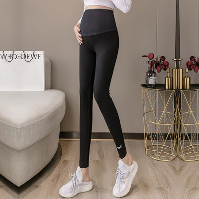 Legging de damă elastic cu talie înaltă cu inscripții