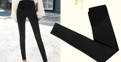 Ψηλόμεσο κολάν εγκυμοσύνης σε μαύρο χρώμα