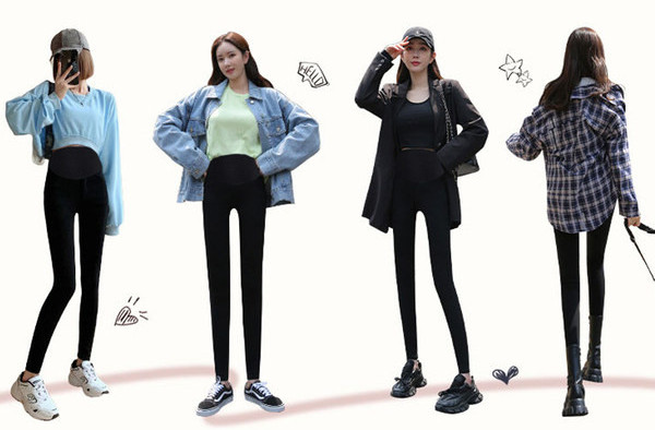 Ψηλόμεσο κολάν εγκυμοσύνης σε μαύρο χρώμα