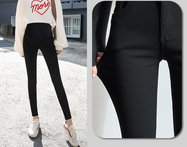 Ψηλόμεσο κολάν εγκυμοσύνης σε μαύρο χρώμα