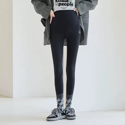 Dámske zimné legíny s vysokým pásom pre tehotné ženy