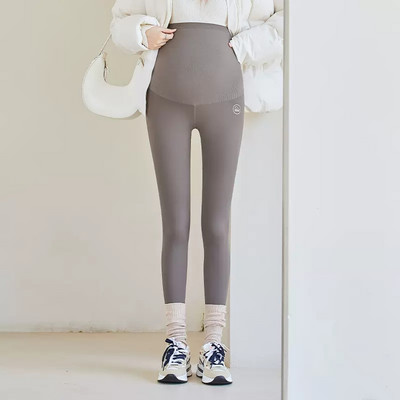 Dámske zimné legíny s vysokým pásom pre tehotné ženy