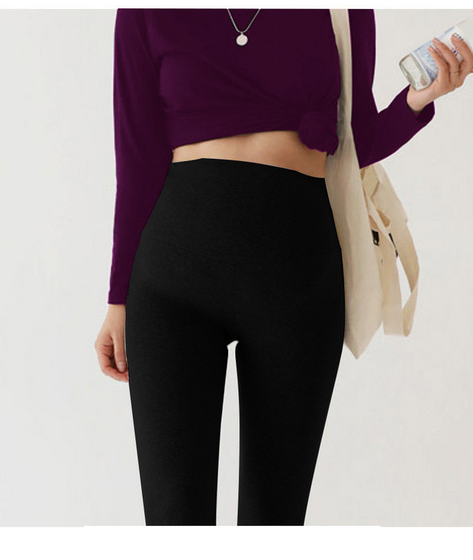 Casual ψηλόμεσο κολάν για γυναίκες σε μαύρο χρώμα