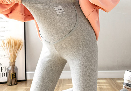 Ψηλόμεσο ελαστικό αθλητικό κολάν εγκυμοσύνης με λογότυπο