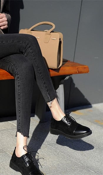 Γυναικείο casual τζιν σε σκούρο χρώμα