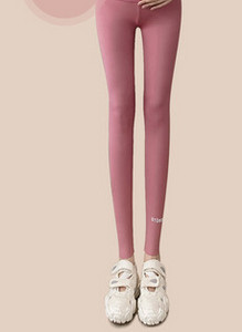 Μονόχρωμο ψηλόμεσο αθλητικό κολάν με στάμπα εγκυμοσύνης