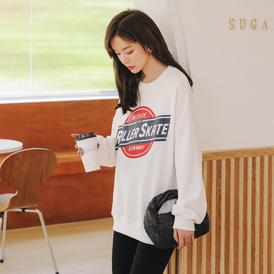 Sportblúz terhes nőknek ovális nyakkivágással és felirattal