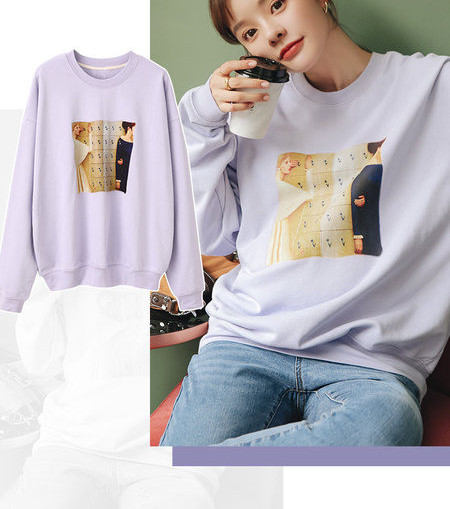 Sportblúz terhes nőknek ovális nyakkivágással és felirattal