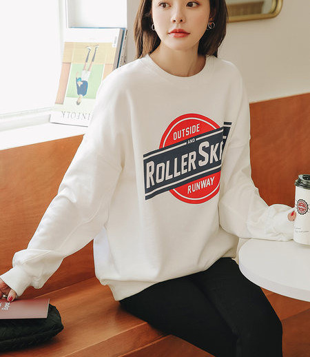 Sportblúz terhes nőknek ovális nyakkivágással és felirattal