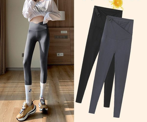 Jambiere de maternitate elastice cu talie înaltă de damă