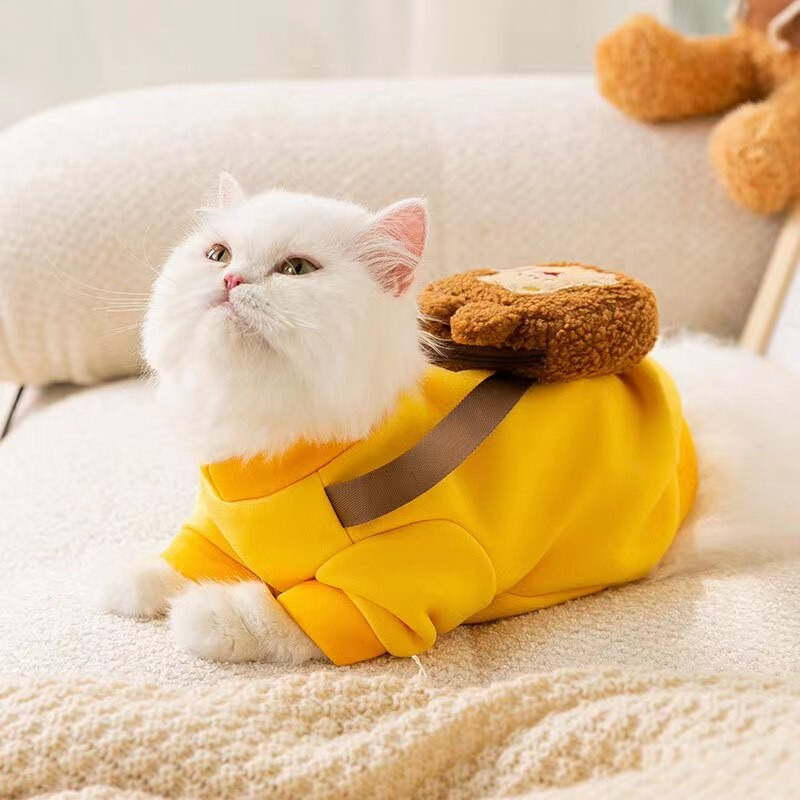 Lemmikloomariided Kevad- ja sügisene kampsun karu plüüs seljakott Dressipluus armas multikas kutsikamantel kassi moe ülikond chihuahua buldog