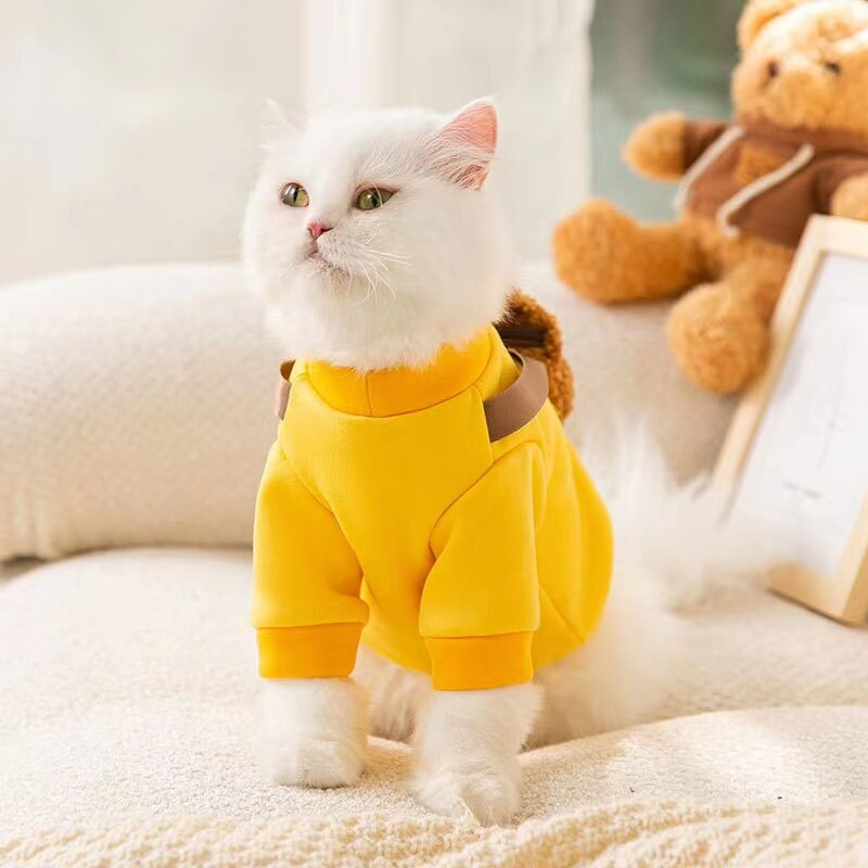 Lemmikloomariided Kevad- ja sügisene kampsun karu plüüs seljakott Dressipluus armas multikas kutsikamantel kassi moe ülikond chihuahua buldog