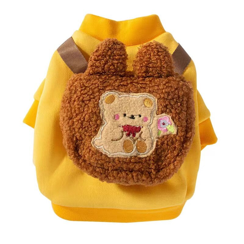 Lemmikloomariided Kevad- ja sügisene kampsun karu plüüs seljakott Dressipluus armas multikas kutsikamantel kassi moe ülikond chihuahua buldog