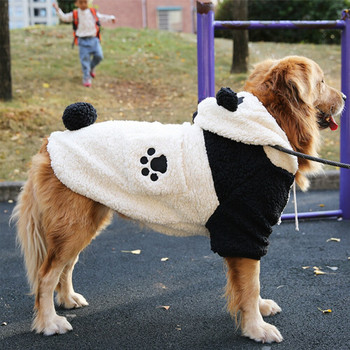Κουκούλα κατοικίδιων ζώων μεσαίου και μεγάλου σκύλου Χειμερινή ζεστή κουκούλα Βαμβακερά ρούχα για σκύλους Golden Retriever Fashion Pet Puppy Soft Hoodie