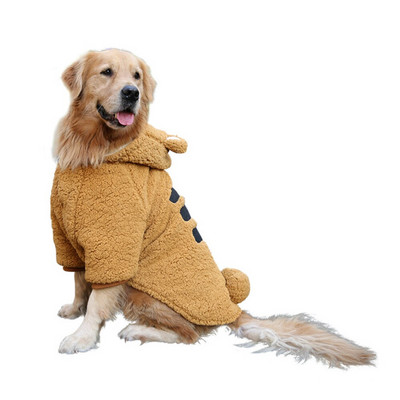 Κουκούλα κατοικίδιων ζώων μεσαίου και μεγάλου σκύλου Χειμερινή ζεστή κουκούλα Βαμβακερά ρούχα για σκύλους Golden Retriever Fashion Pet Puppy Soft Hoodie
